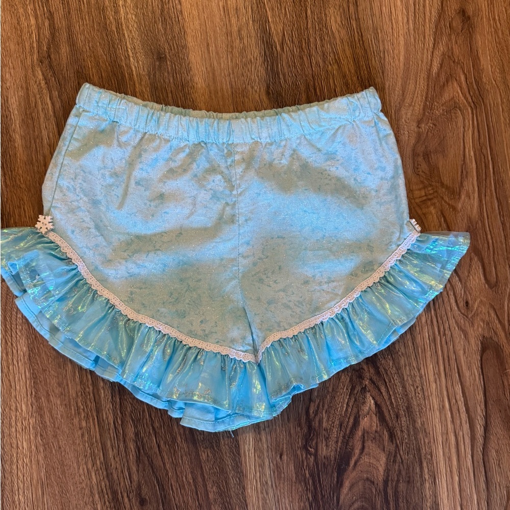 Elsa Inspired Ruffled Kids Shorts